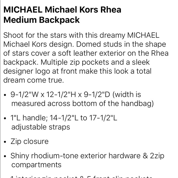 Michael Michael Kors Medium Backpack - Picture 5 of 6